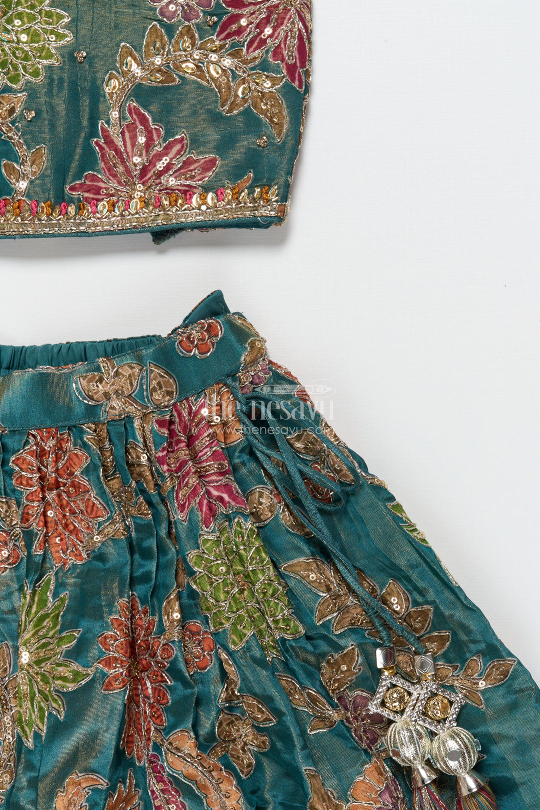 Girls fancy lehenga set with stylish dupatta and traditional detailing