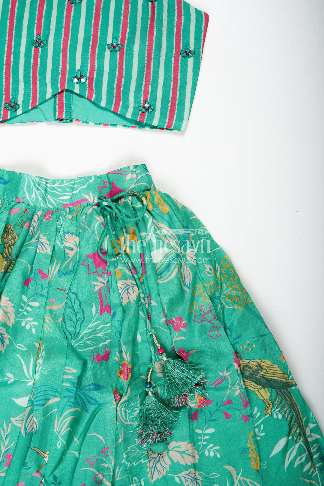 Girls Printed Lehenga Choli Set Festive Traditional Wear