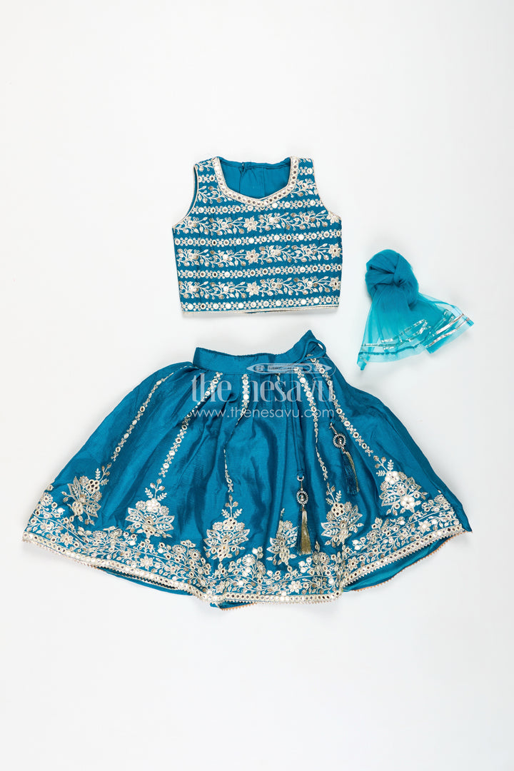 Partywear Lehenga for Girls Embroidered Blouse Set