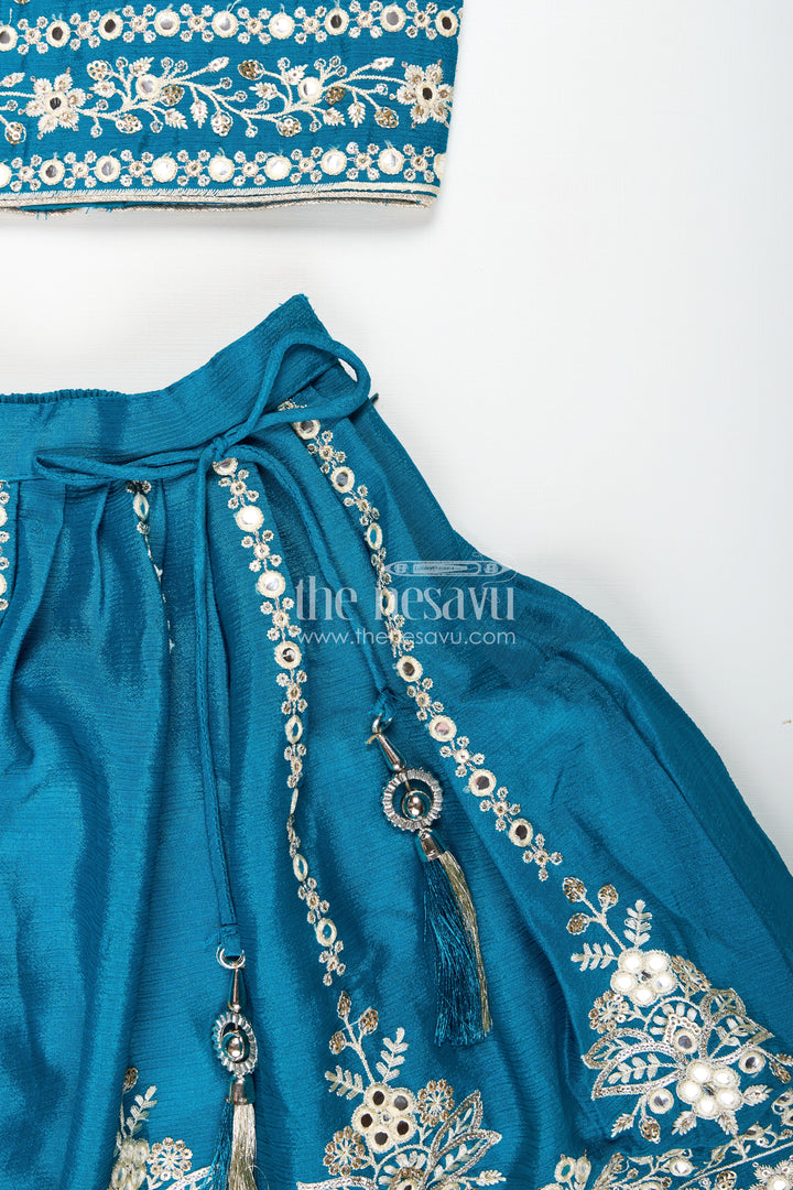 Partywear Lehenga for Girls Embroidered Blouse Set