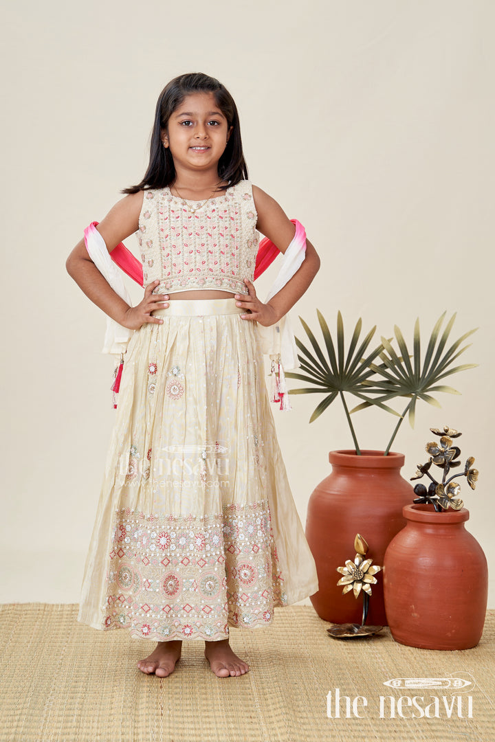 Reception Lehenga for Girls Sequinned Party Look