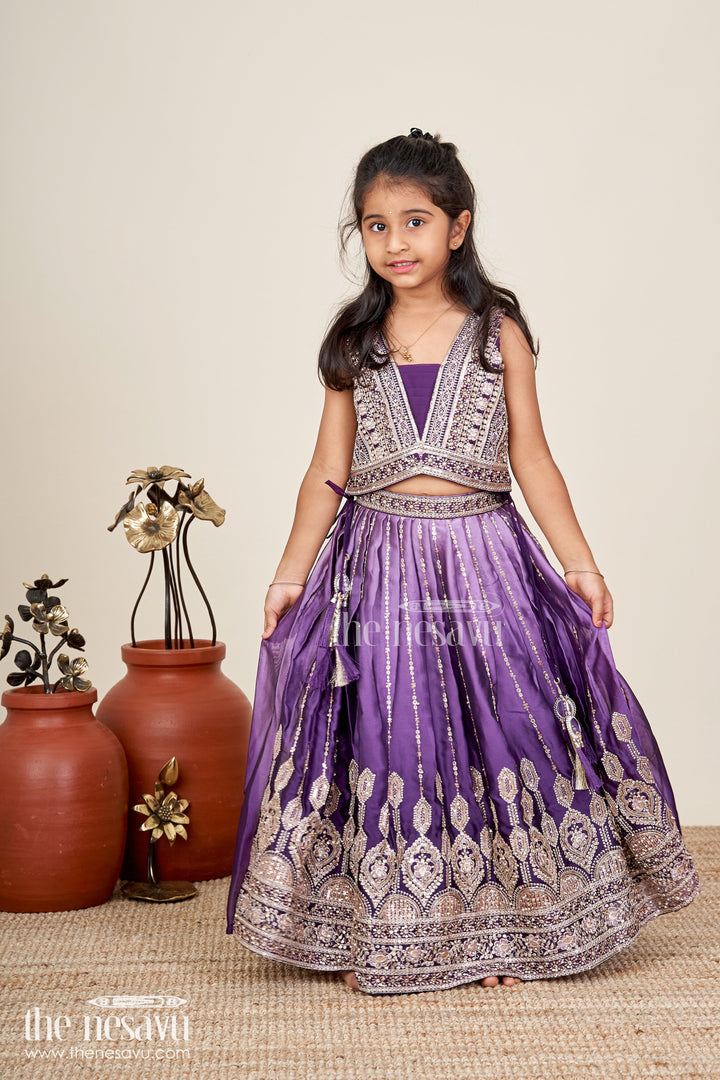 Embroidered lehenga choli for girls for sangeet and wedding events