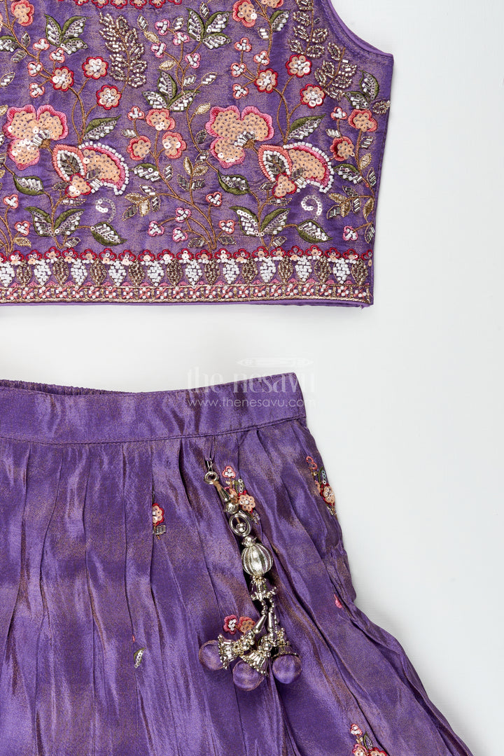 Girls embroidered lehenga choli set for weddings and festive occasions