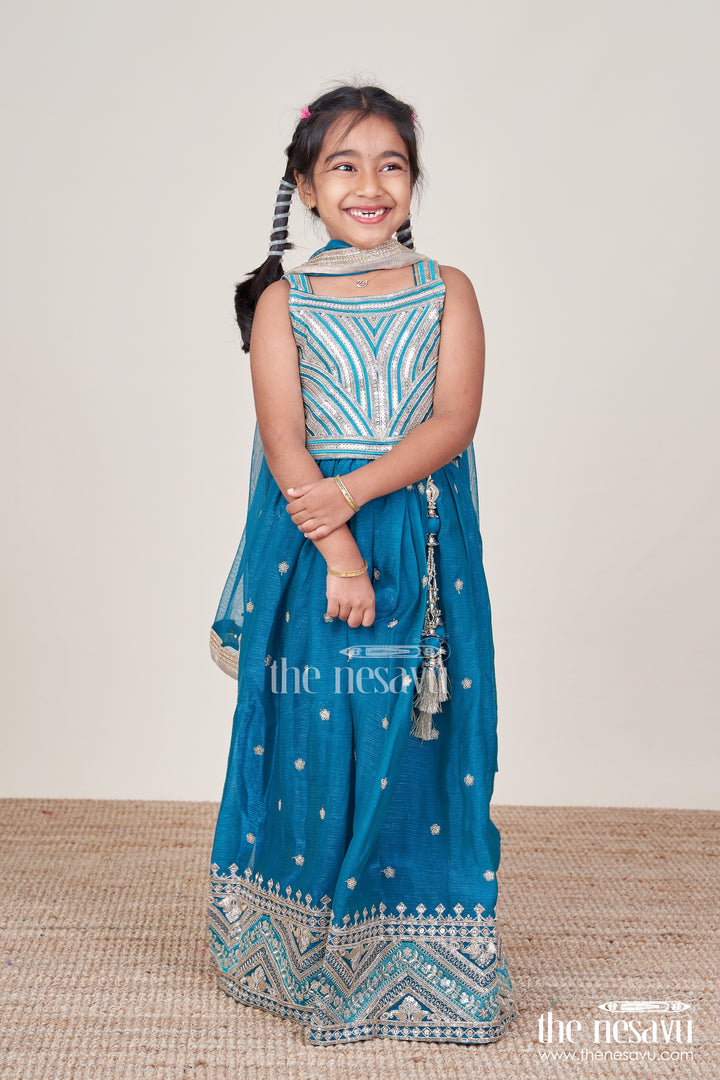 Girls Designer Lehenga Choli for Festive Functions and Family Portraits