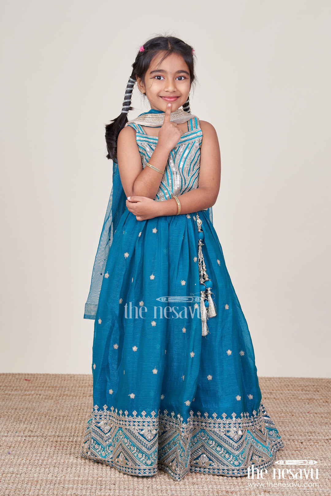 Girls Designer Lehenga Choli for Festive Functions and Family Portraits