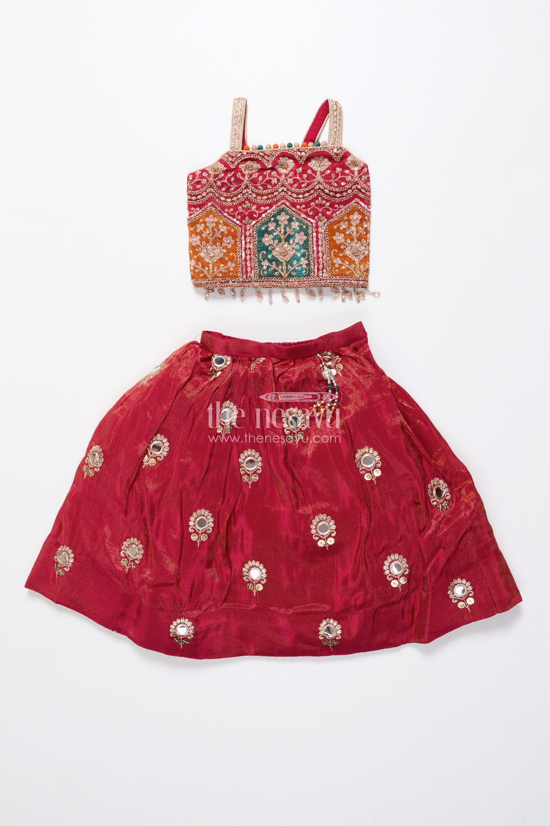 Toddler Girl Lehenga Set for Temple Visits and Family Festivals