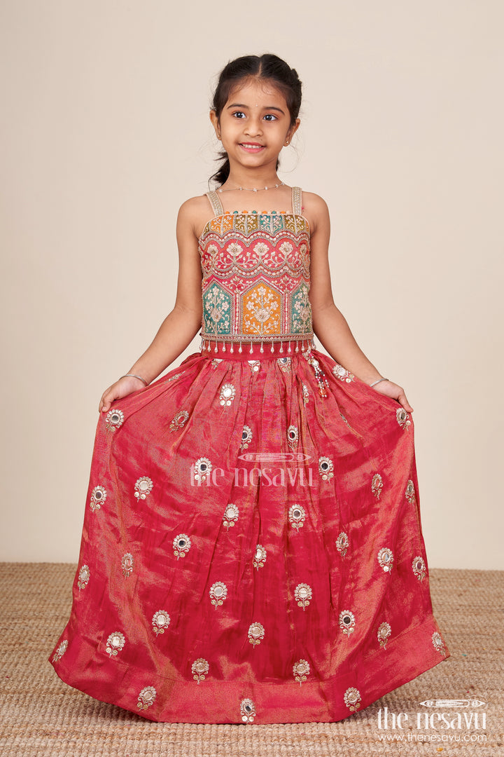Toddler Girl Lehenga Set for Temple Visits and Family Festivals
