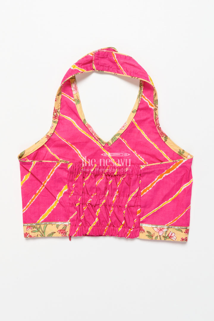 Toddler Girl Cotton Lehenga Set for Ethnic School Events and Festive Playdates