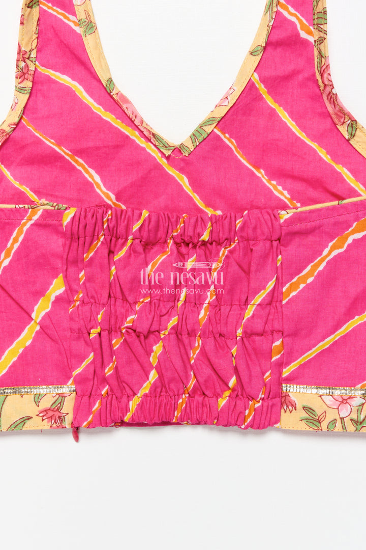 Toddler Girl Cotton Lehenga Set for Ethnic School Events and Festive Playdates