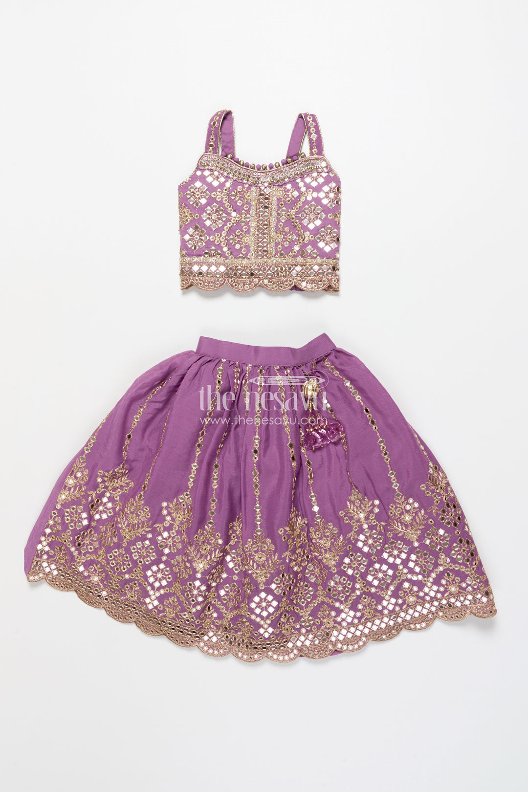 Girls Lehenga Choli with Designer Yoke and Festive Dupatta