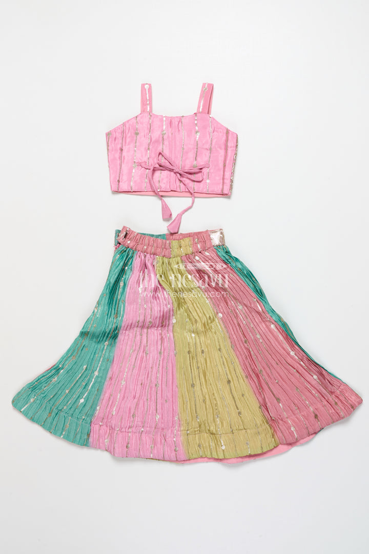 Ethnic lehenga set for girls with jacket top and festive flair