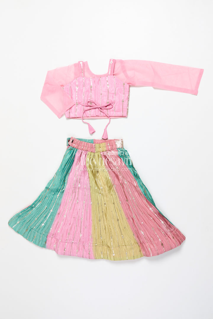 Ethnic lehenga set for girls with jacket top and festive flair