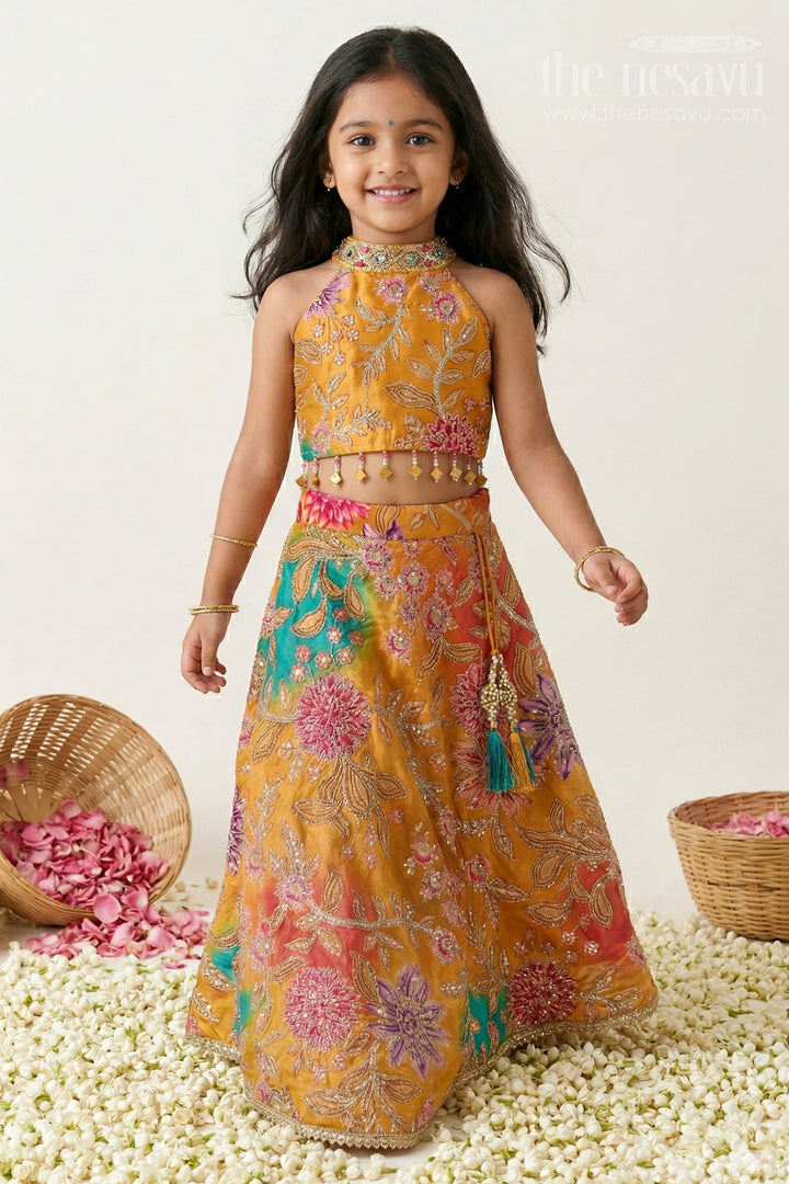 Girls Lehenga Set for Festive Celebrations and Traditional Family Occasions