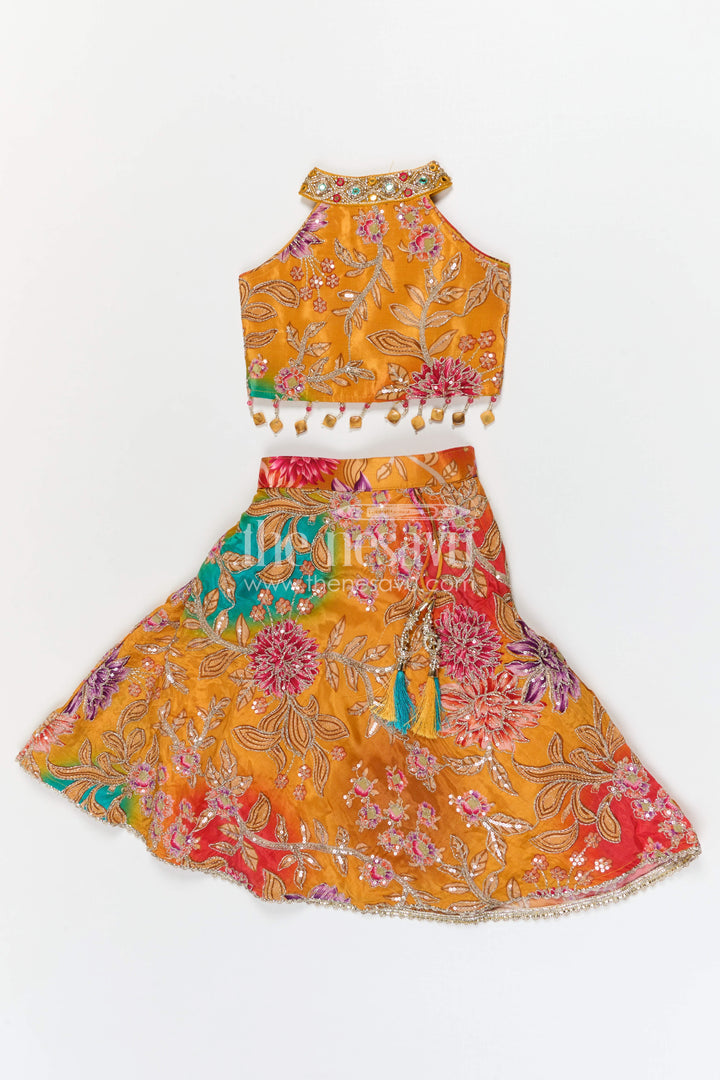 Girls Lehenga Set for Festive Celebrations and Traditional Family Occasions