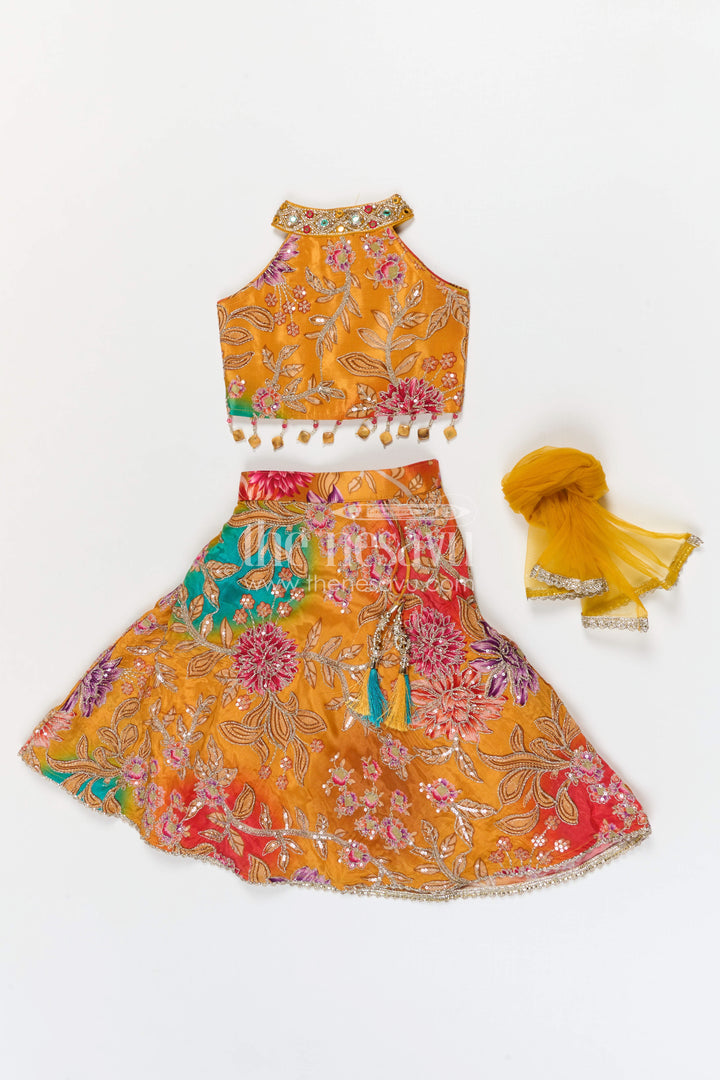 Girls Lehenga Set for Festive Celebrations and Traditional Family Occasions