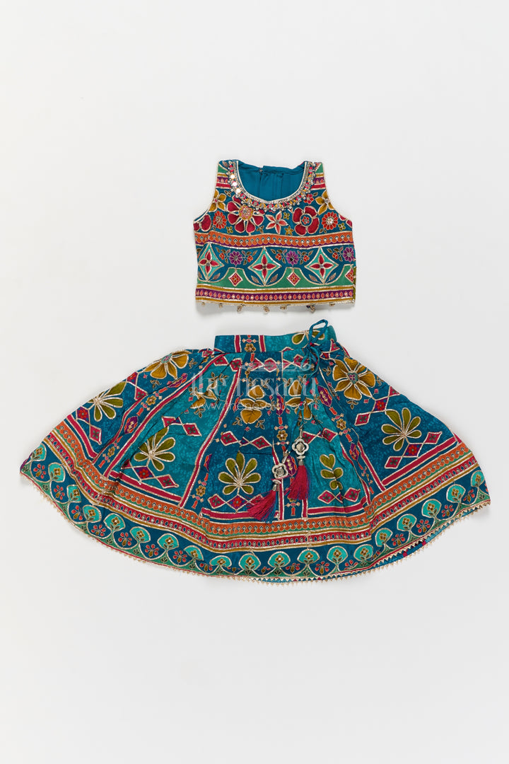 Kids Lehenga Set in Multicolor for Celebrations and Photos