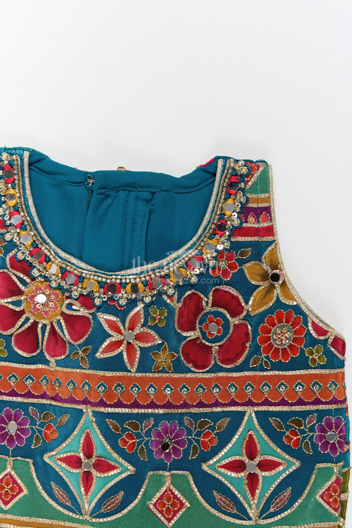 Kids Lehenga Set in Multicolor for Celebrations and Photos