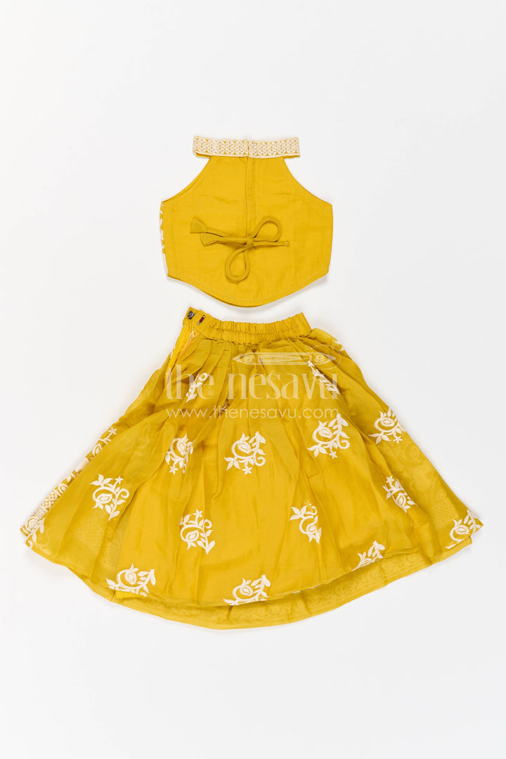 Girls Fancy Lehenga with Thread Embroidery for Family Functions