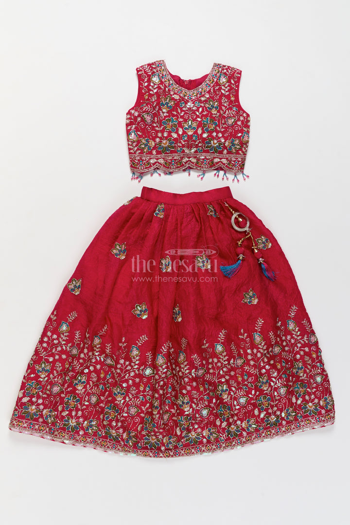 Kids Lehenga Set in Pink for Party Memories
