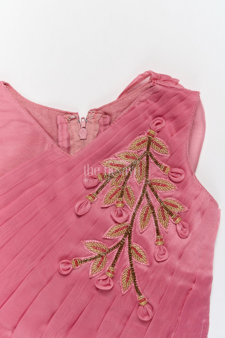Kids Lehenga Set with Floral Detailing for Weddings and Parties