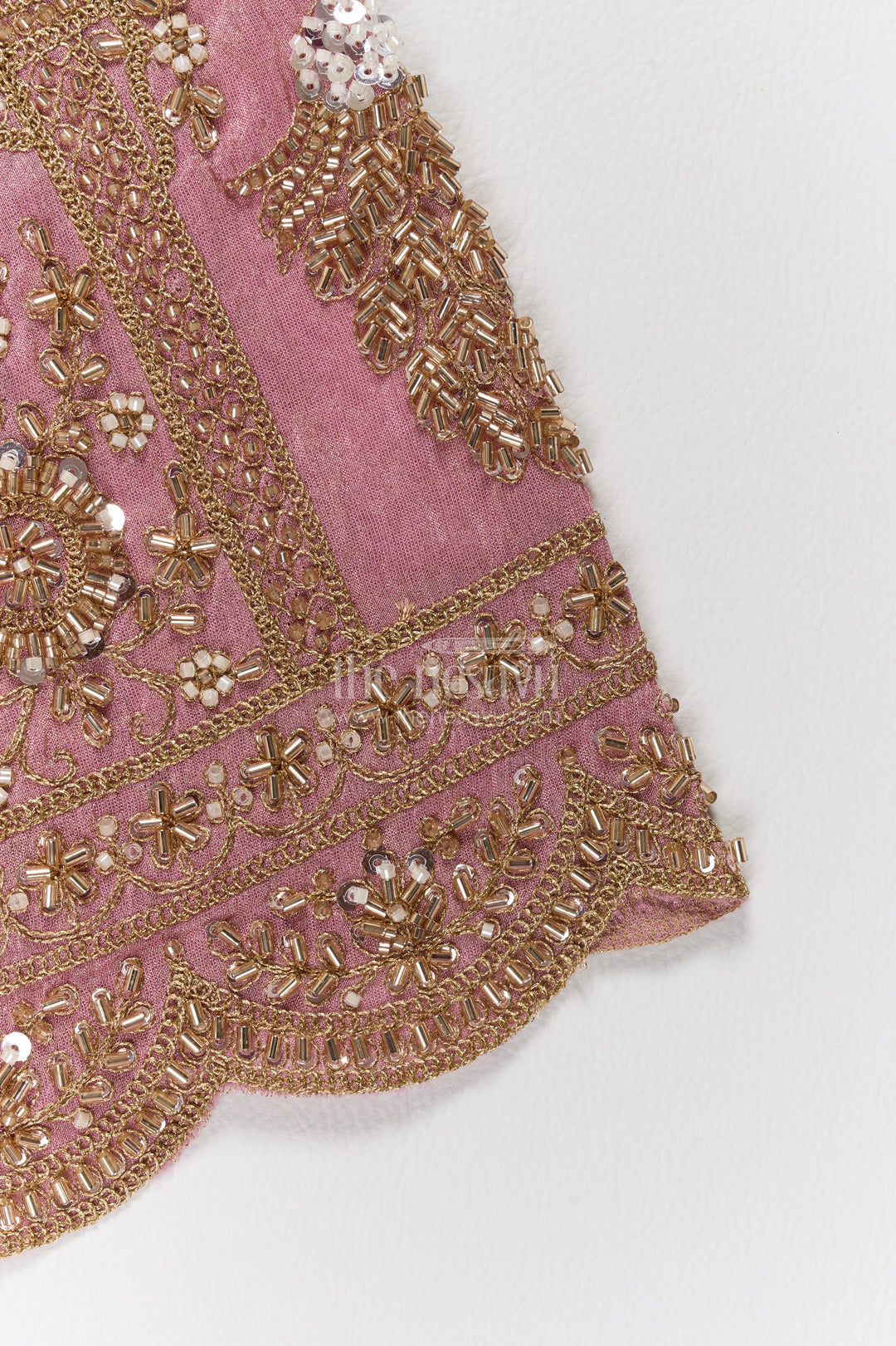 Girls Fancy Lehenga in Peach for Portrait Days
