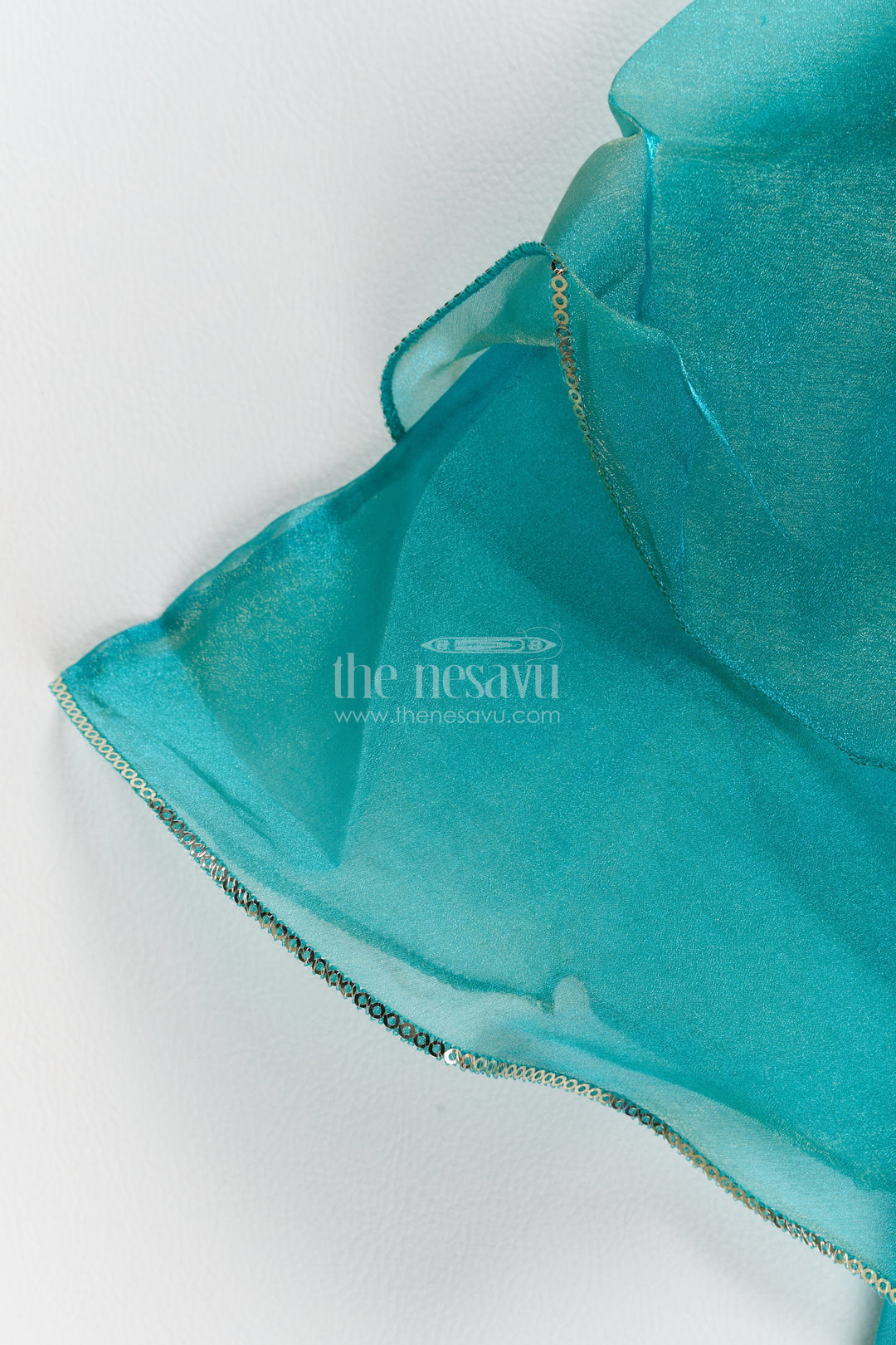 Girls Fancy Lehenga in Turquoise with Smart Tailoring