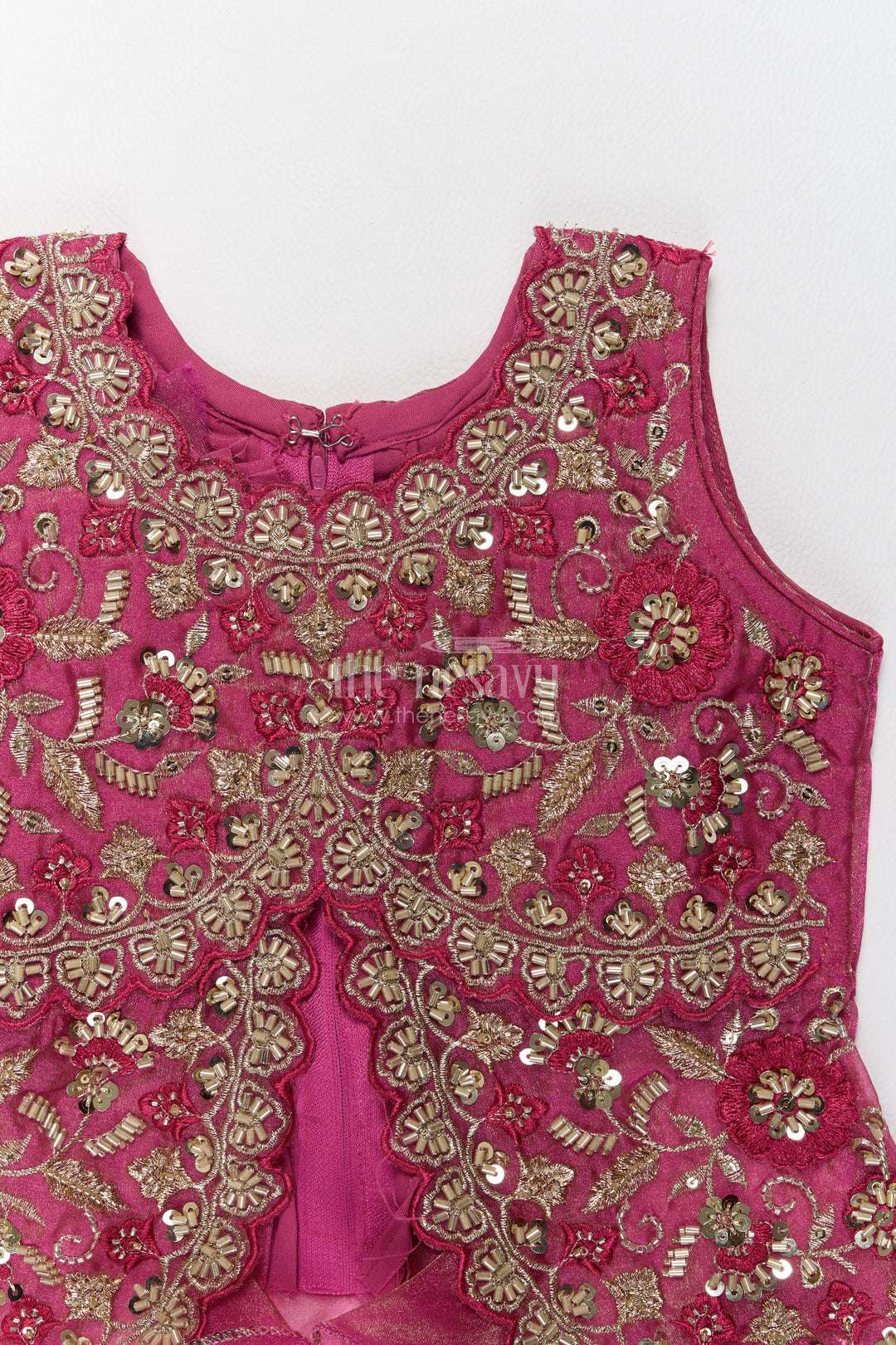Kids Lehenga Set in Rani for Celebrations and Photos