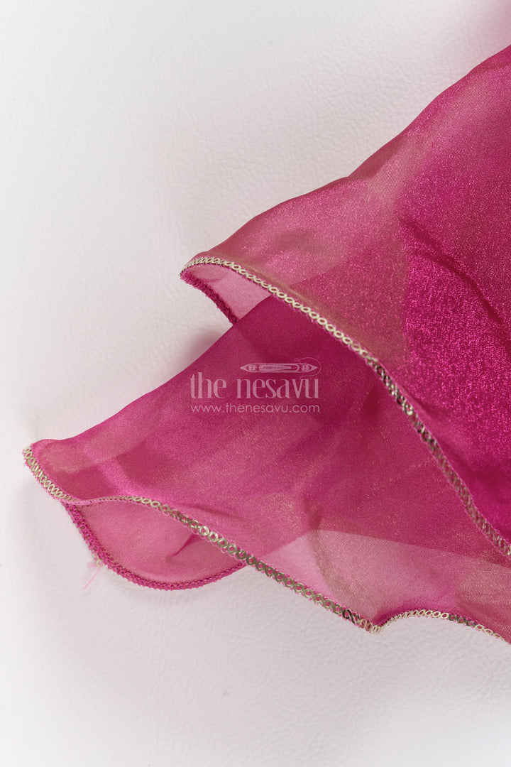 Kids Lehenga Set in Rani for Celebrations and Photos