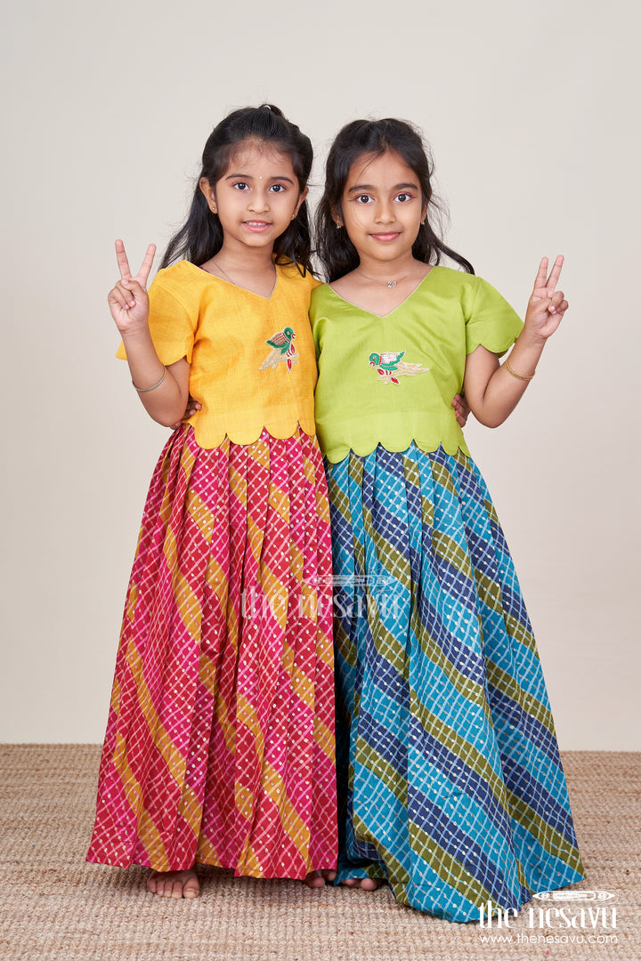 Baby Girl Cotton Frock with Embellished Yoke for Festive Wear