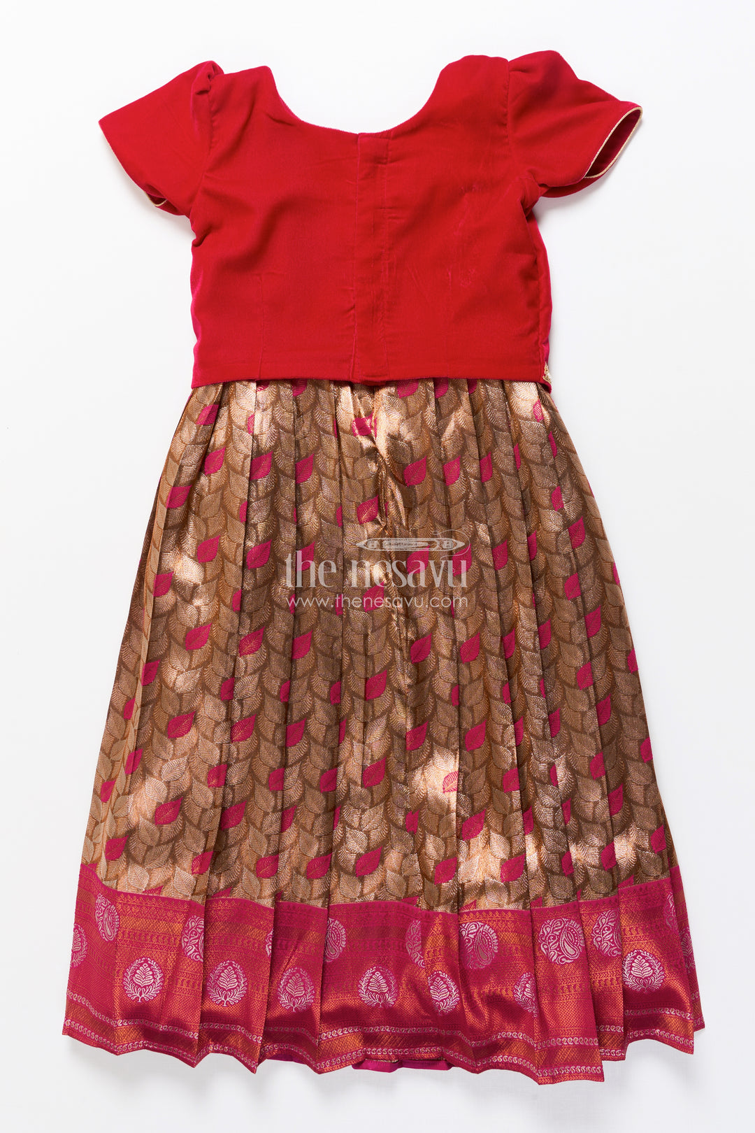Toddler Girl Pattu Pavadai for Weddings and Heritage Functions