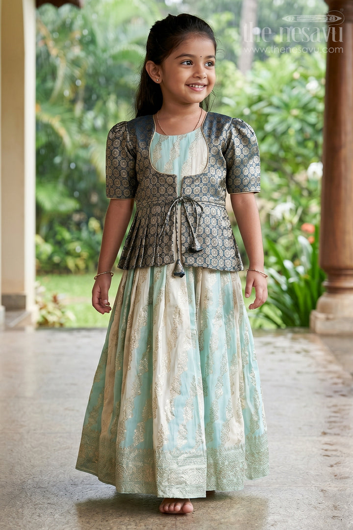 Baby Girl Pattu Pavadai for Naming Ceremony and Traditional Functions