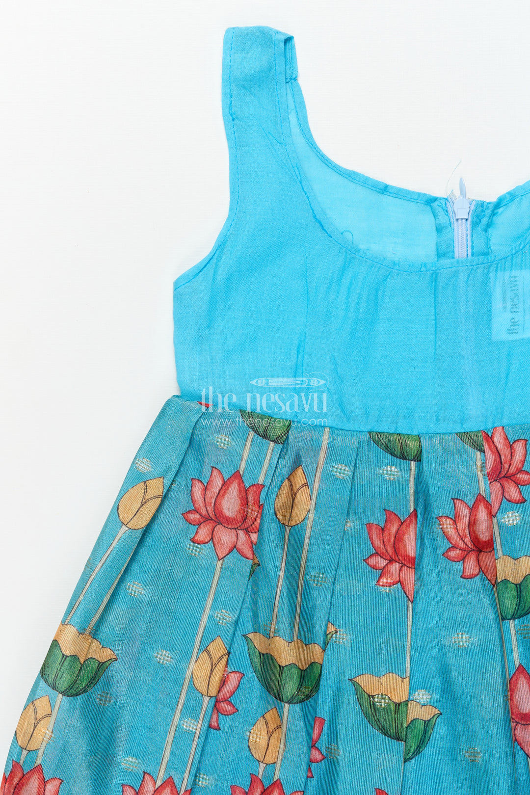 Baby Girl Pattu Pavadai with Animal Border Print for Traditional Functions