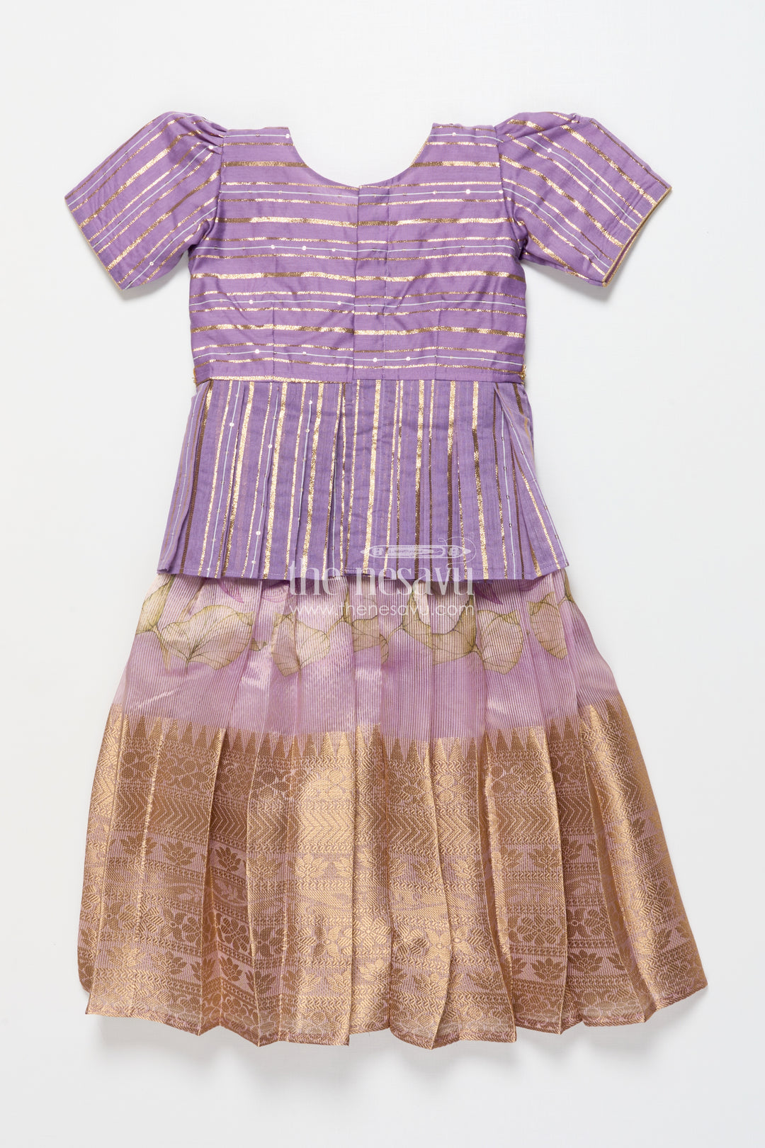 Pattu Pavadai for Toddler Girls for Traditional Celebrations and Poojas