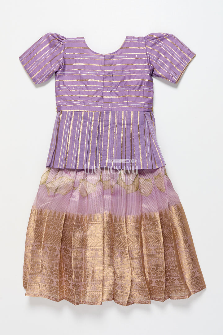 Pattu Pavadai for Toddler Girls for Traditional Celebrations and Poojas