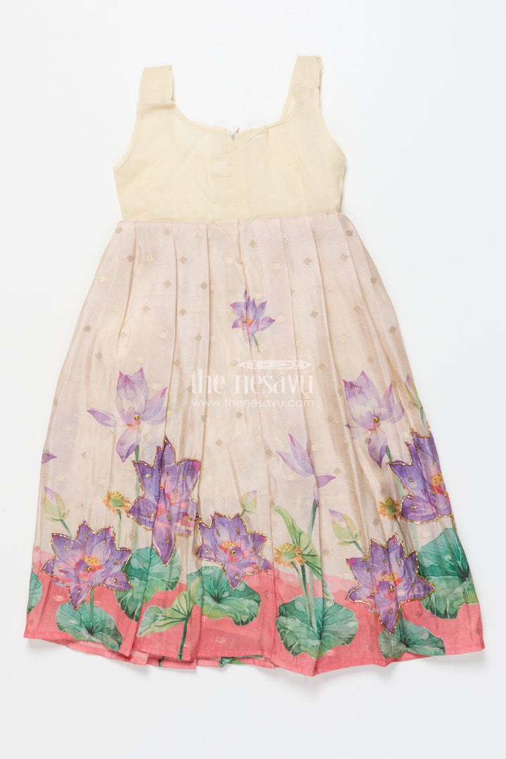 Floral Pattu Pavadai for Toddler Girls for Festive Wear and Cultural Days