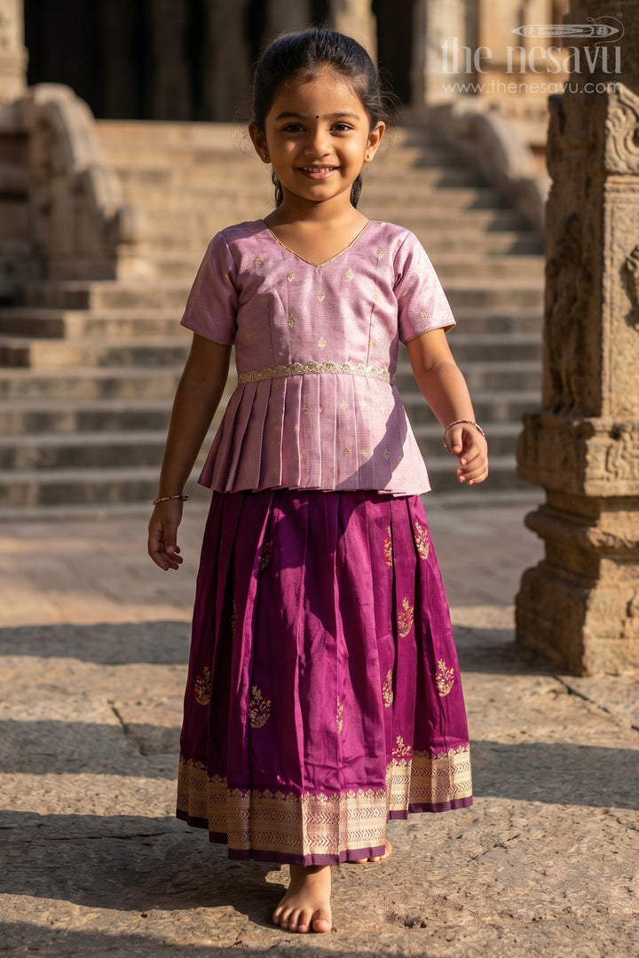Baby Girl Pattu Pavadai for Traditional Functions and Weddings