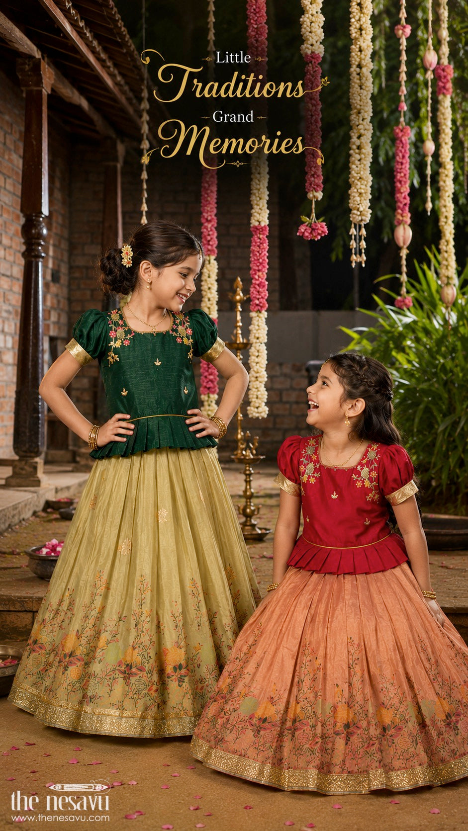 Girls Pattu Pavadai for Festivals and Traditional Occasions