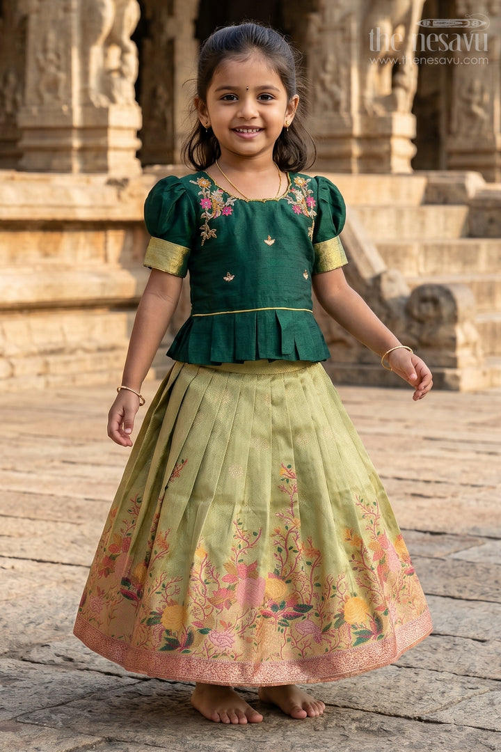 Traditional Pavadai Set for Girls for Festive Days and Family Functions
