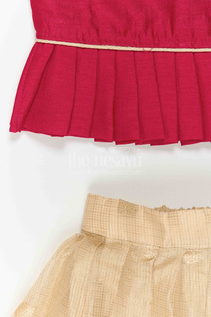 Girls Pattu Pavadai for Traditional Festivals and Temple Visits