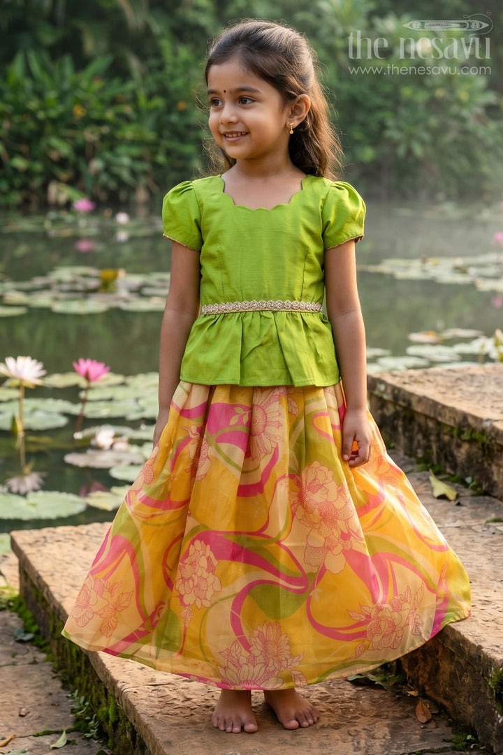 Baby Girl Pattu Pavadai for Festive Family Celebrations