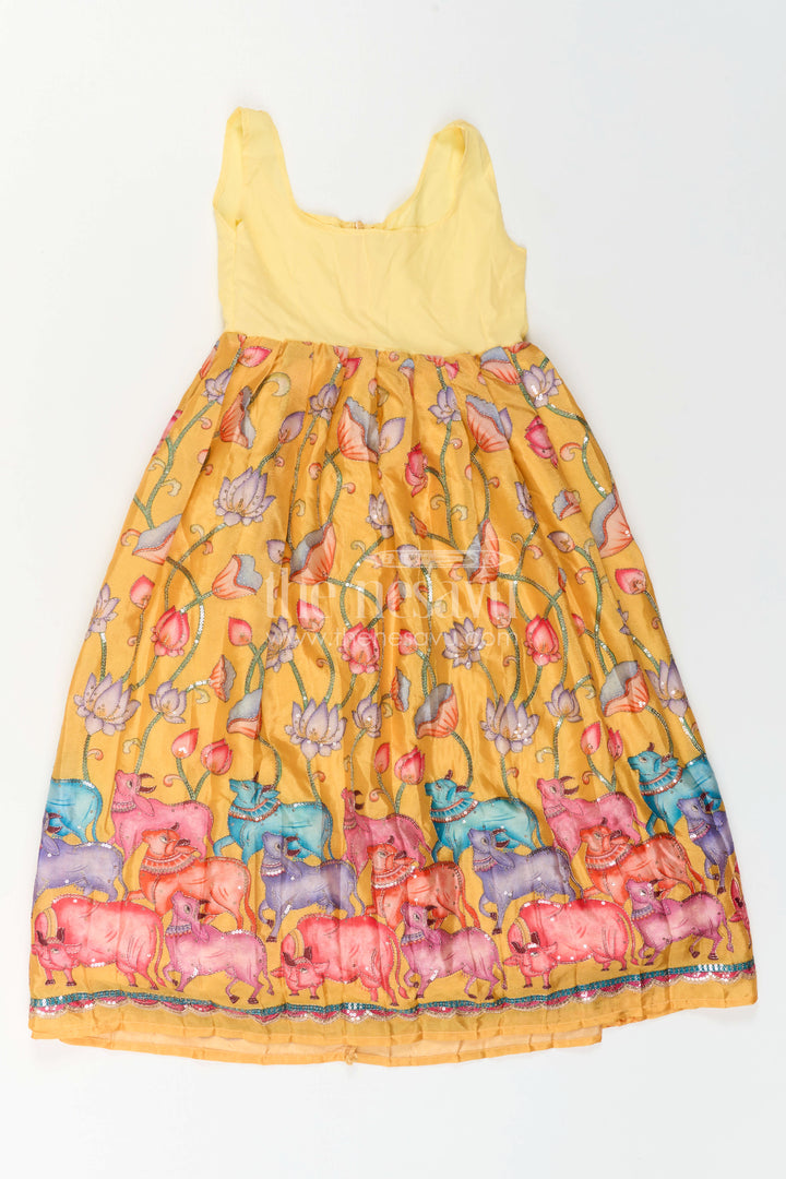 Toddler Girl Pattu Pavadai for Festive Events and Birthdays