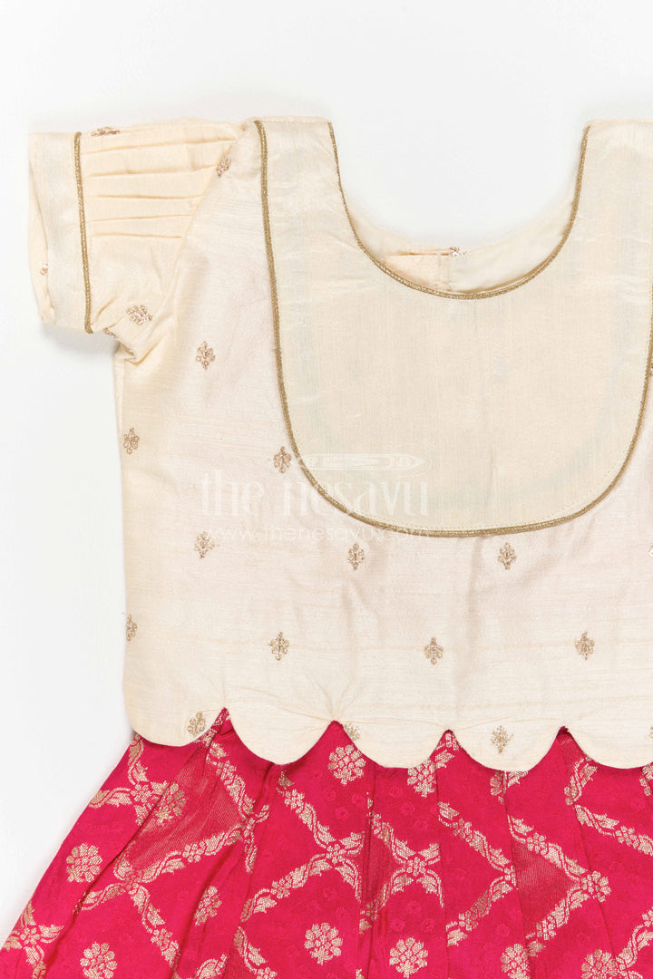 Infant Pattu Pavadai for Naming Ceremony and Temple Visit
