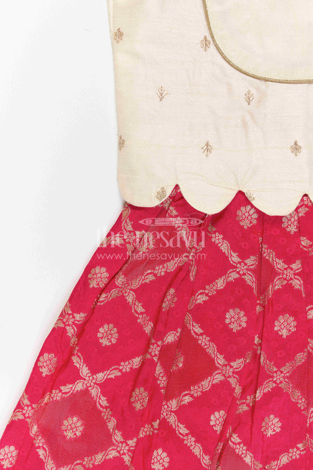 Infant Pattu Pavadai for Naming Ceremony and Temple Visit