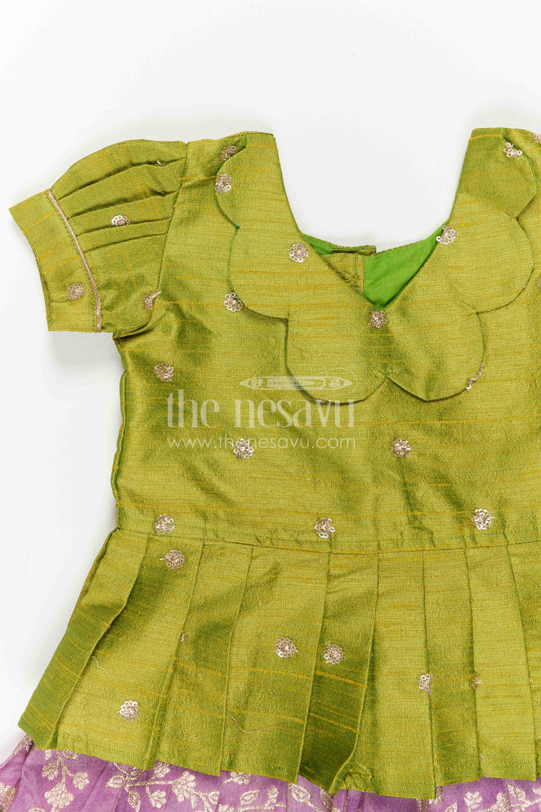 Toddler Pattu Pavadai for Navratri and Festive Pooja