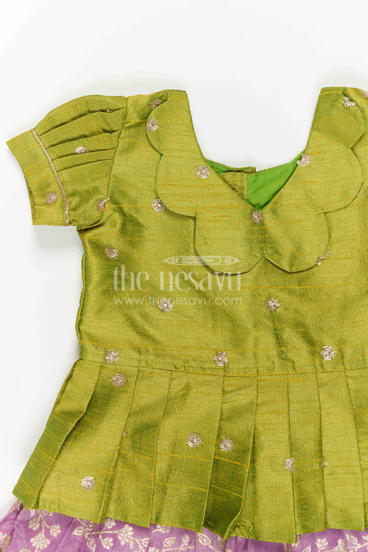 Toddler Pattu Pavadai for Navratri and Festive Pooja