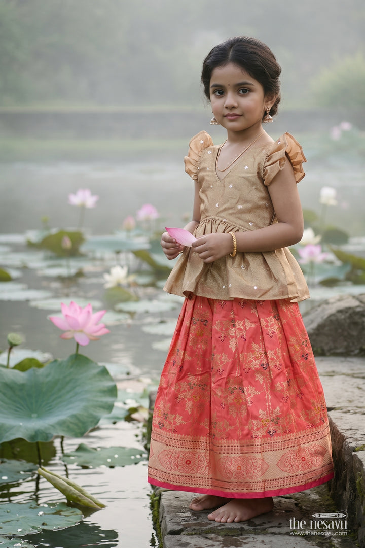 Girls Traditional Pattu Pavadai for Weddings Poojas and Cultural Events