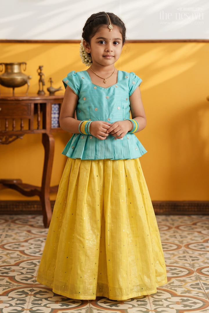 Girls Ethnic Pavadai Set for Cultural Events and Festive Gatherings