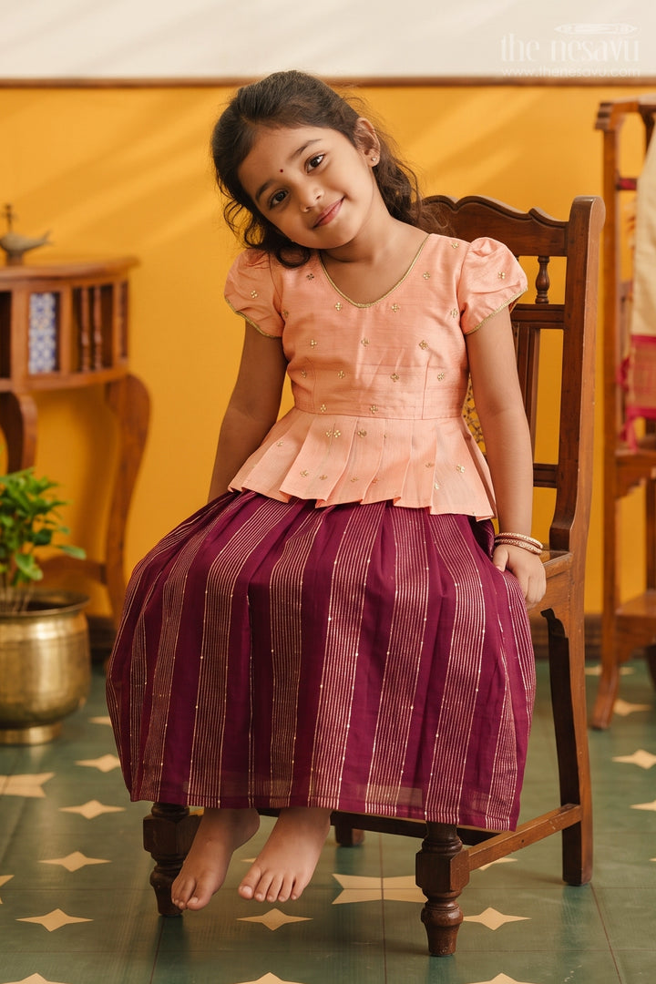 Baby Girl Pattu Pavadai for First Birthday and Pooja