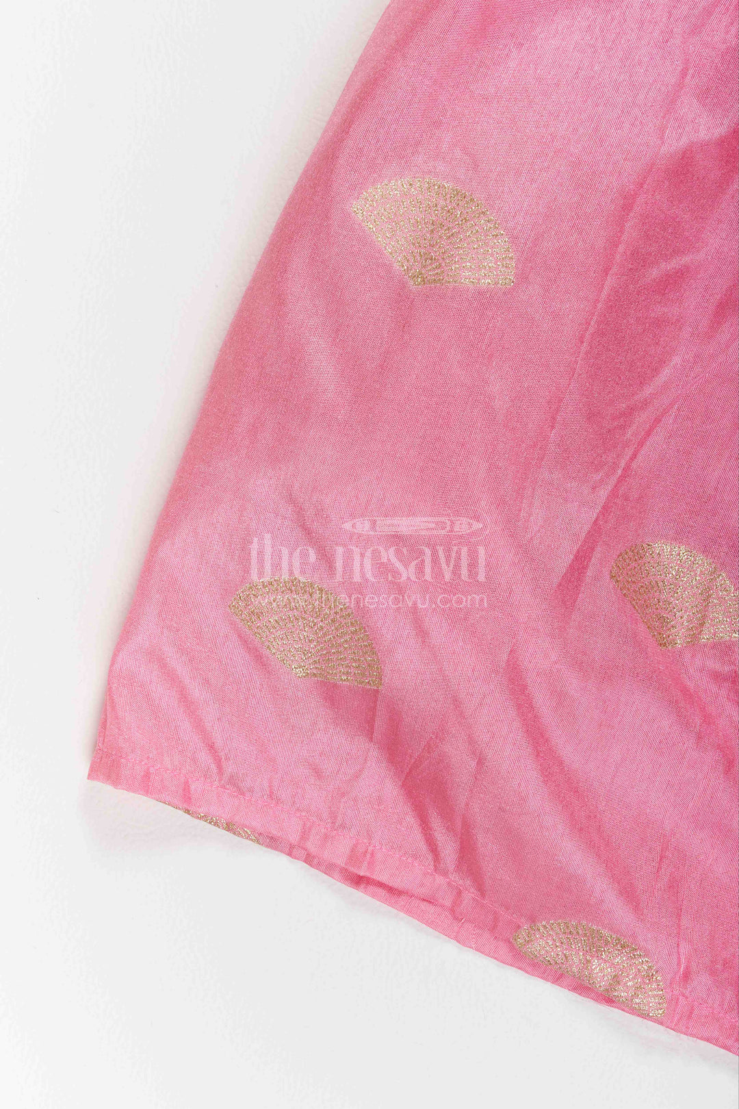 Silk Pavadai Sattai in Pink for Celebrations and Photos