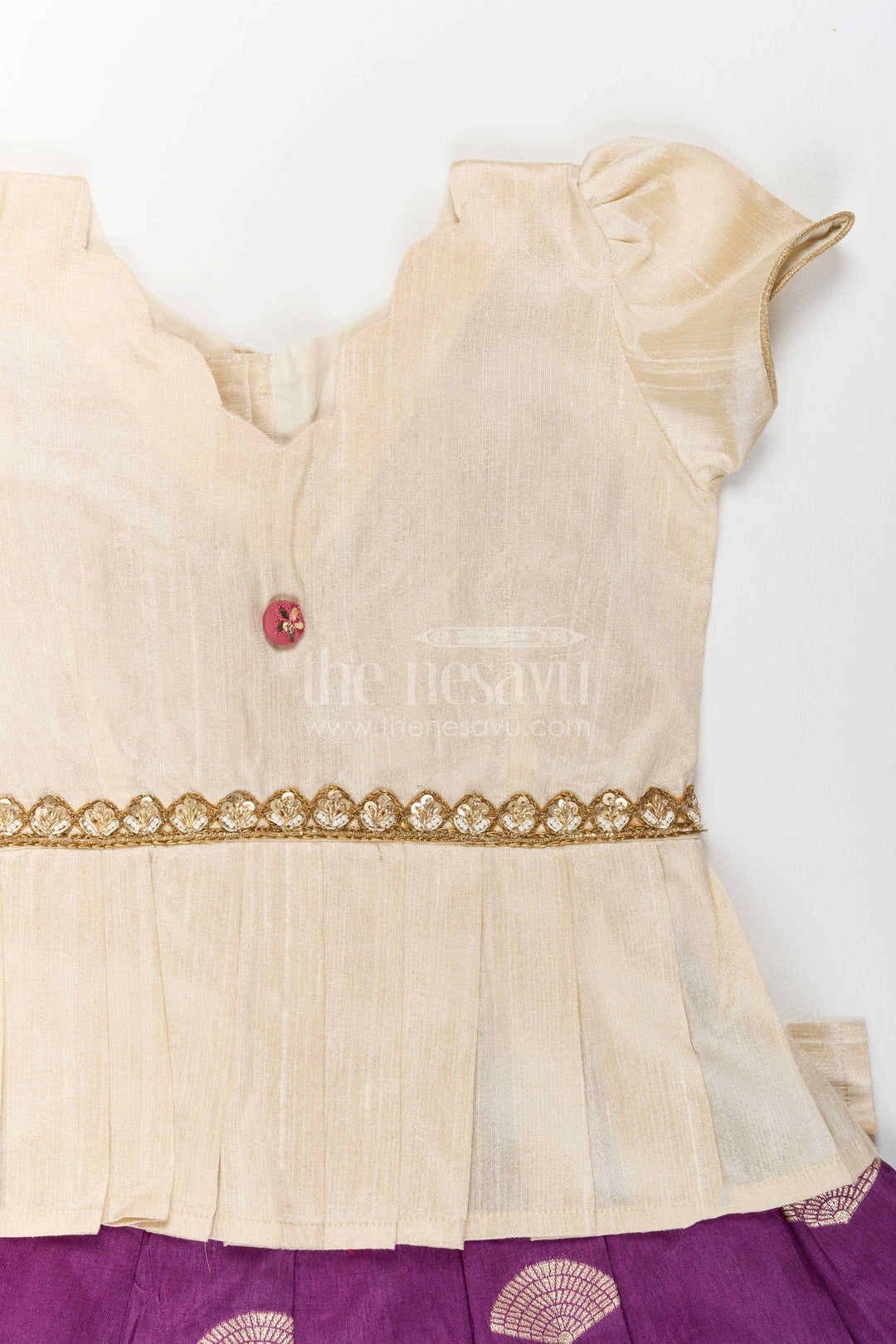 Pattu Pavadai with Jacquard Weave for Family Functions